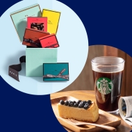 Link to Celebratory Gifting Set La Masion Du Chocolat Hatbox Republique & Starbucks voucher HK$25 x 10pcs details page