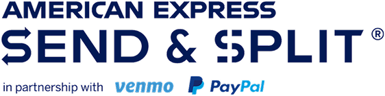 American Express Send & Split® in partnership with venmo and PayPal