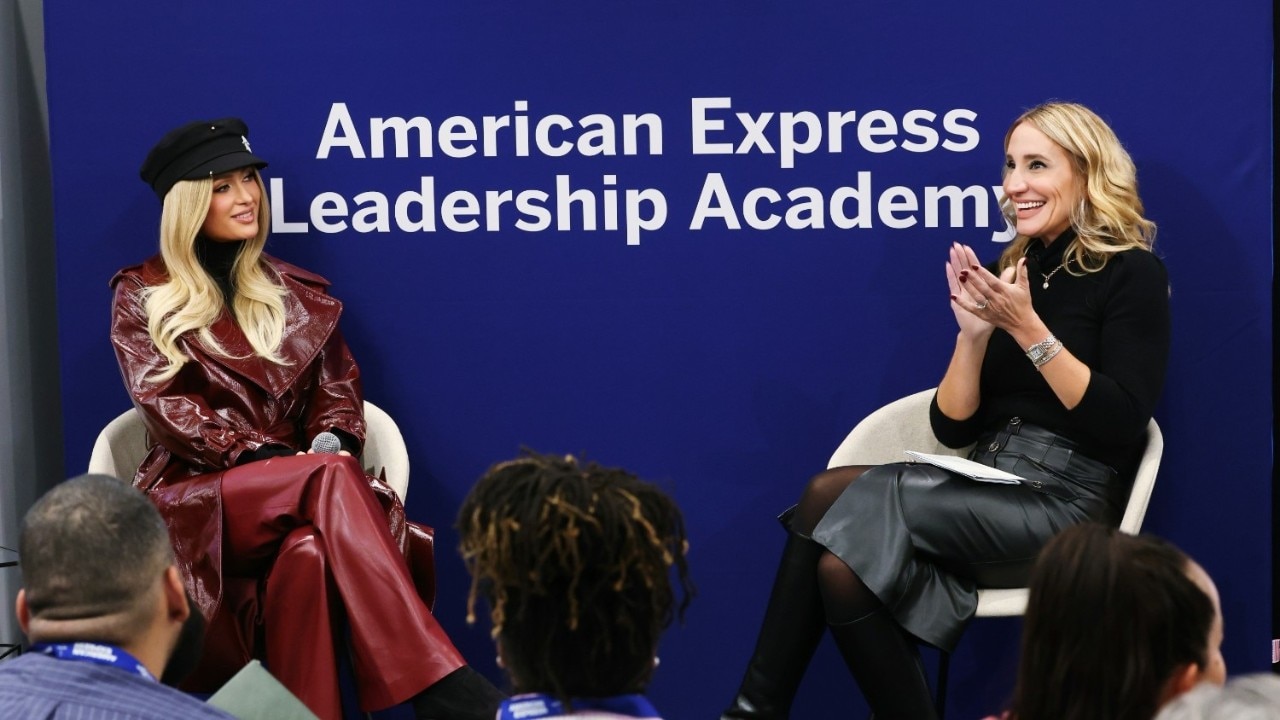 Paris Hilton and Monique Herena, American Express’ Chief Colleague Experience Officer 