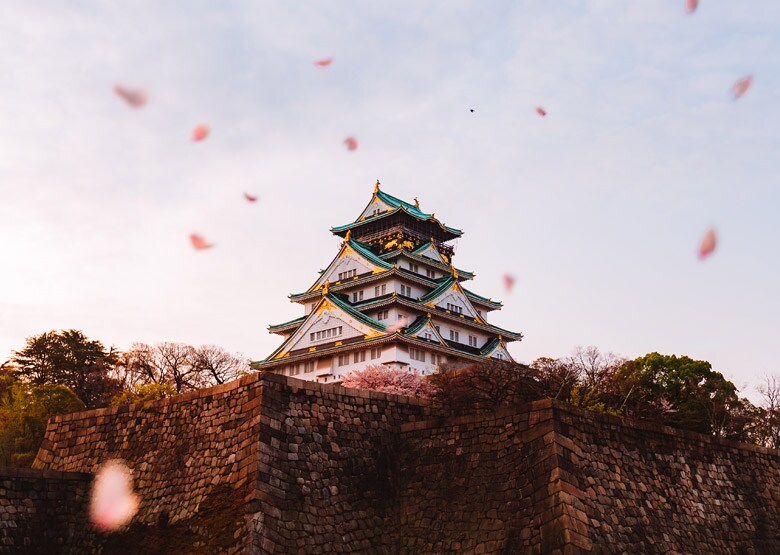 One of Japan’s most famous landmarks, Osaka Castle in Chūō-ku