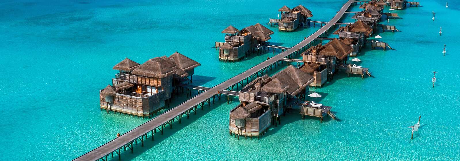 Aerial View of Jetty and Three Palm Island