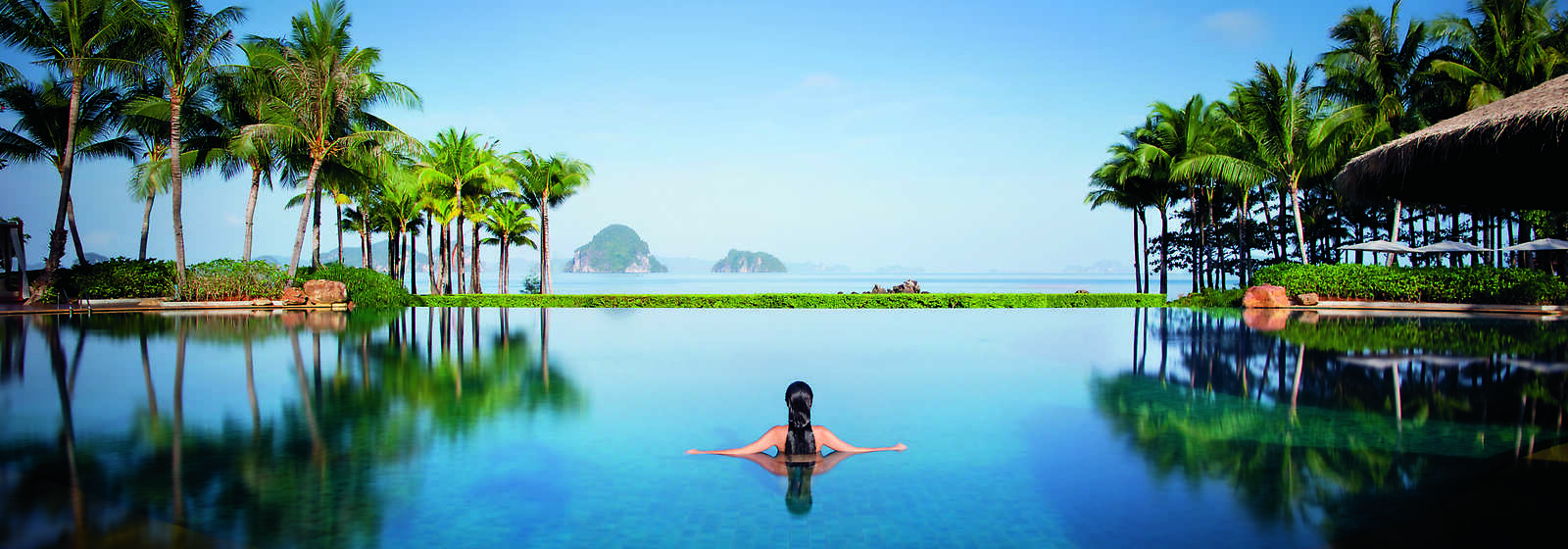Main swimming pool overlooking Andaman Sea