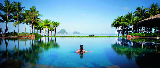 Main swimming pool overlooking Andaman Sea