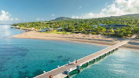 Aerial View of Four Seasons Resort Nevis Pier