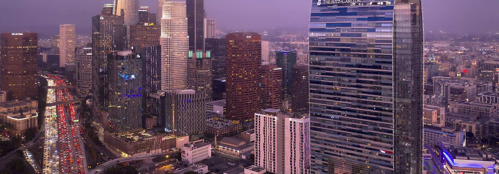 Aerial View of The Ritz-Carlton, Los Angeles