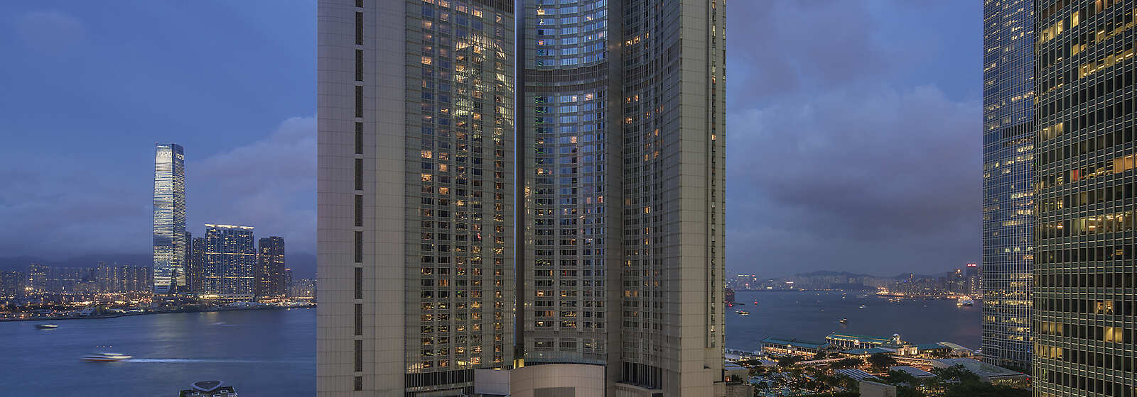Aerial View of Four Seasons Hotel Hong Kong