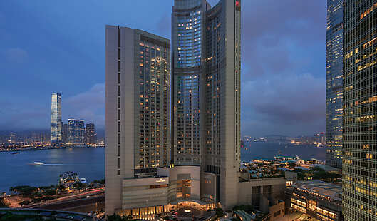 Aerial View of Four Seasons Hotel Hong Kong