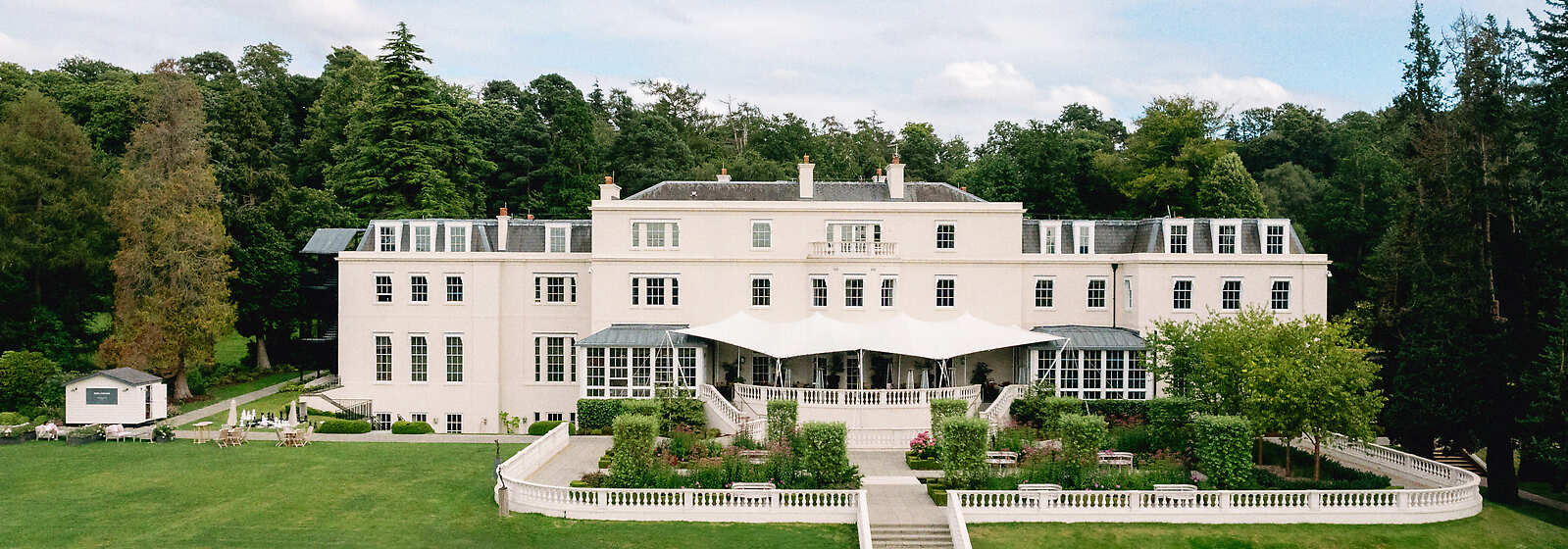 Exterior of Coworth Park Hotel 