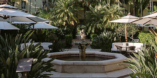 Chef Daniel Boulud's Cafe Boulud courtyard dining