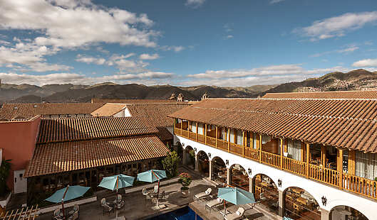 Aerial View of Palacio Nazarenas, A Belmond Hotel, Cusco