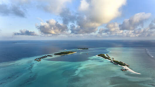 Aerial View of Conrad Maldives Rangali Island
