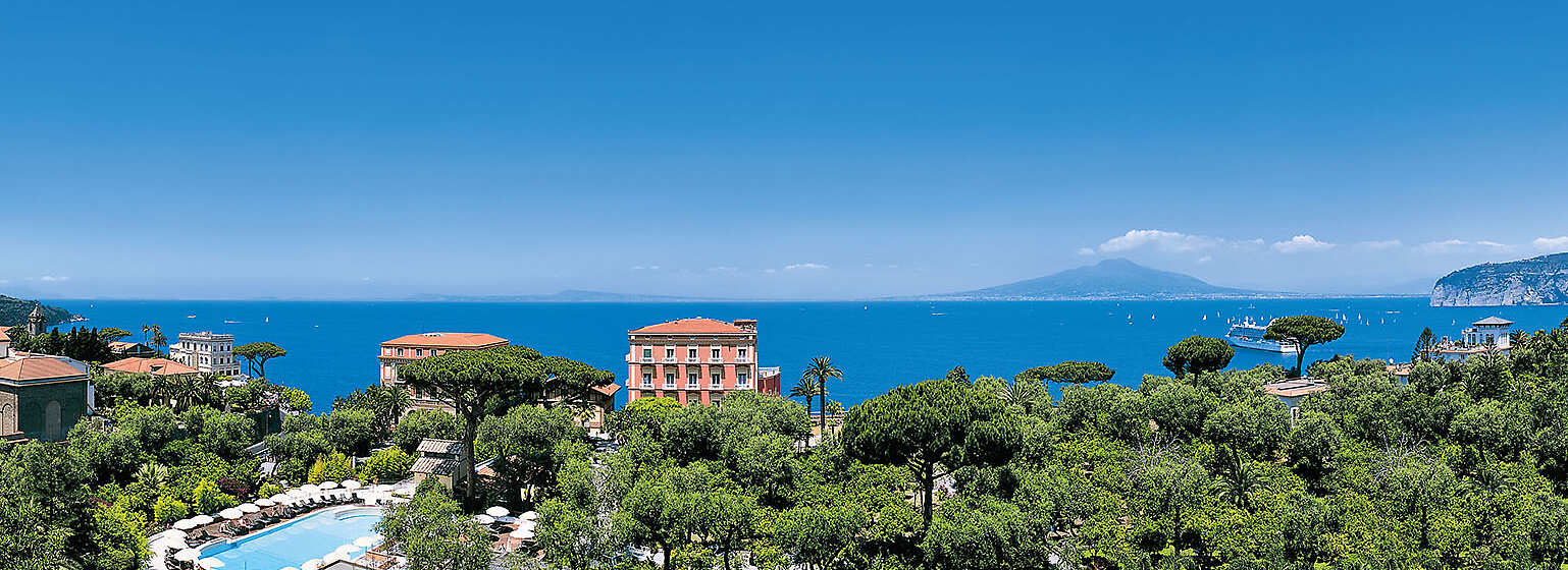 Aerial View of the Hotel and private garden