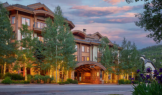 The Sebastian - Vail on a beautiful Colorado summer evening.