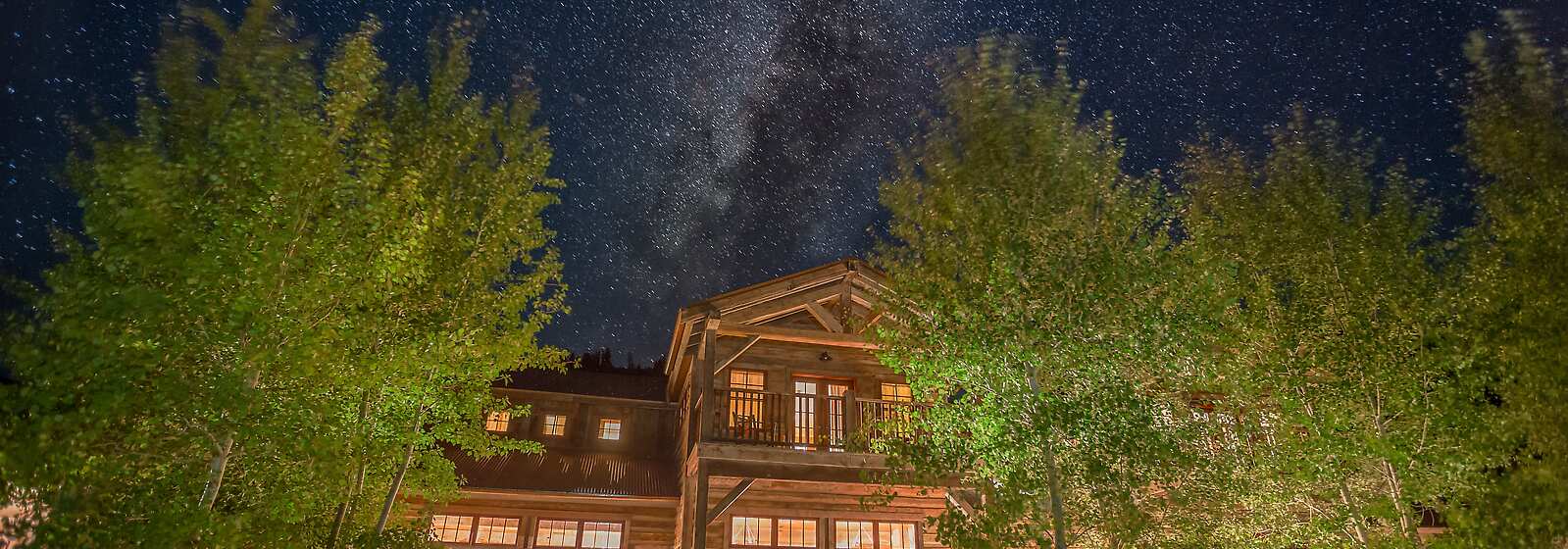 The Granite Lodge under the Montana night sky