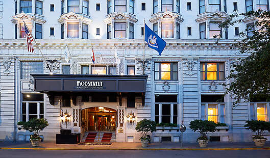 Exterior of The Roosevelt New Orleans, a Waldorf Astoria Hotel
