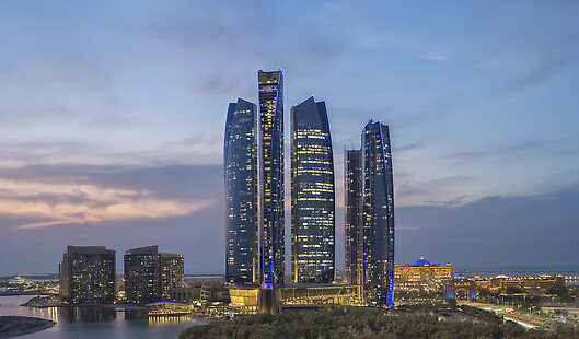 Aerial View of Conrad Abu Dhabi Etihad Towers 