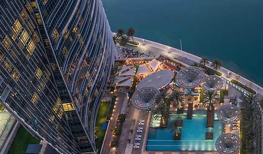 Aerial View of Rosewood Abu Dhabi