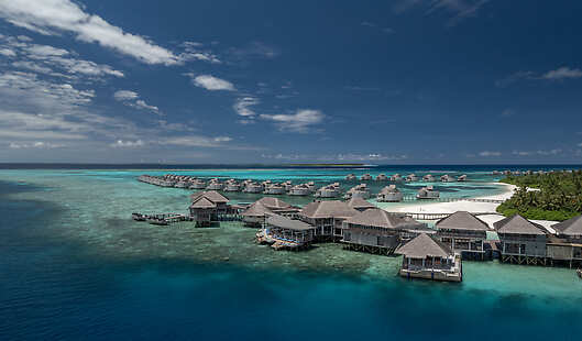Aerial View of Six Senses Laamu