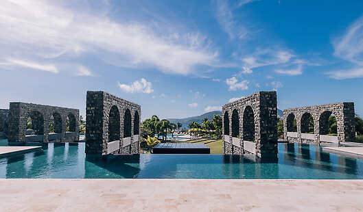 Aerial View of the Adults-Only Rampart Pool
