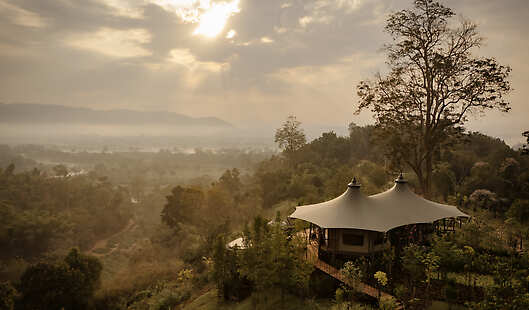 Aerial View of Mekong Explorer Tent