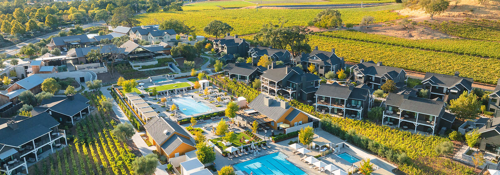 Aerial View of Four Seasons Resort and Residences Napa Valley