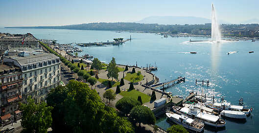 Panoramic view from Beau-Rivage Geneva