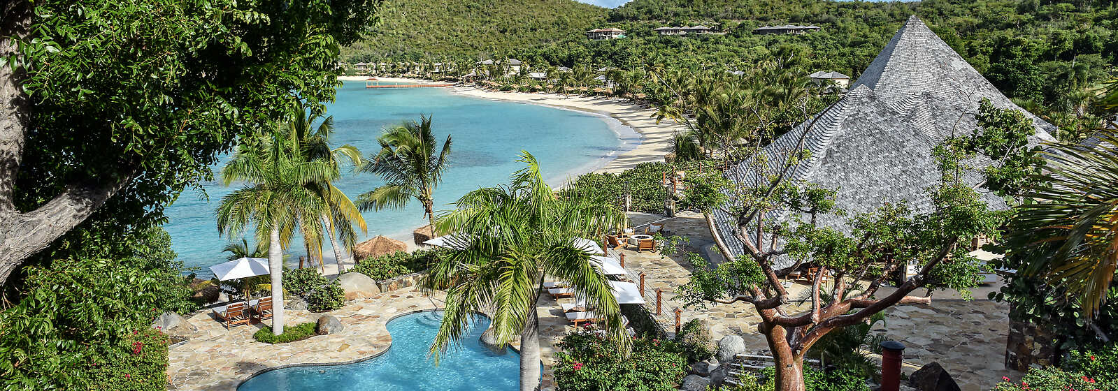 Aerial View of Rosewood Little Dix Bay