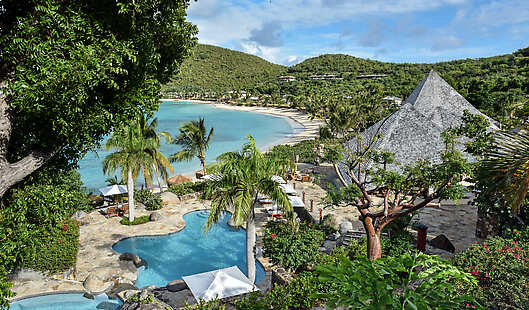 Aerial View of Rosewood Little Dix Bay