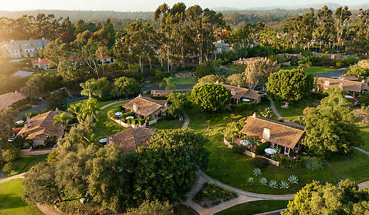 Rancho Valencia Resort overhead of private luxury casitas