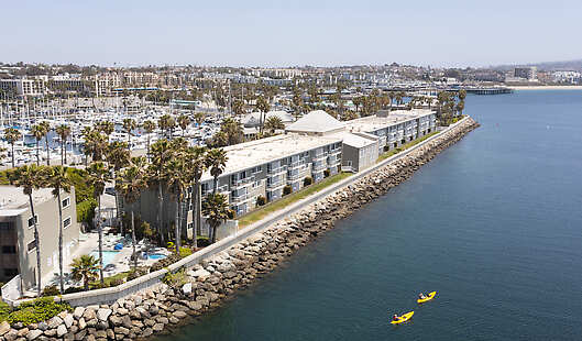 Aerial View of The Portofino Hotel & Marina