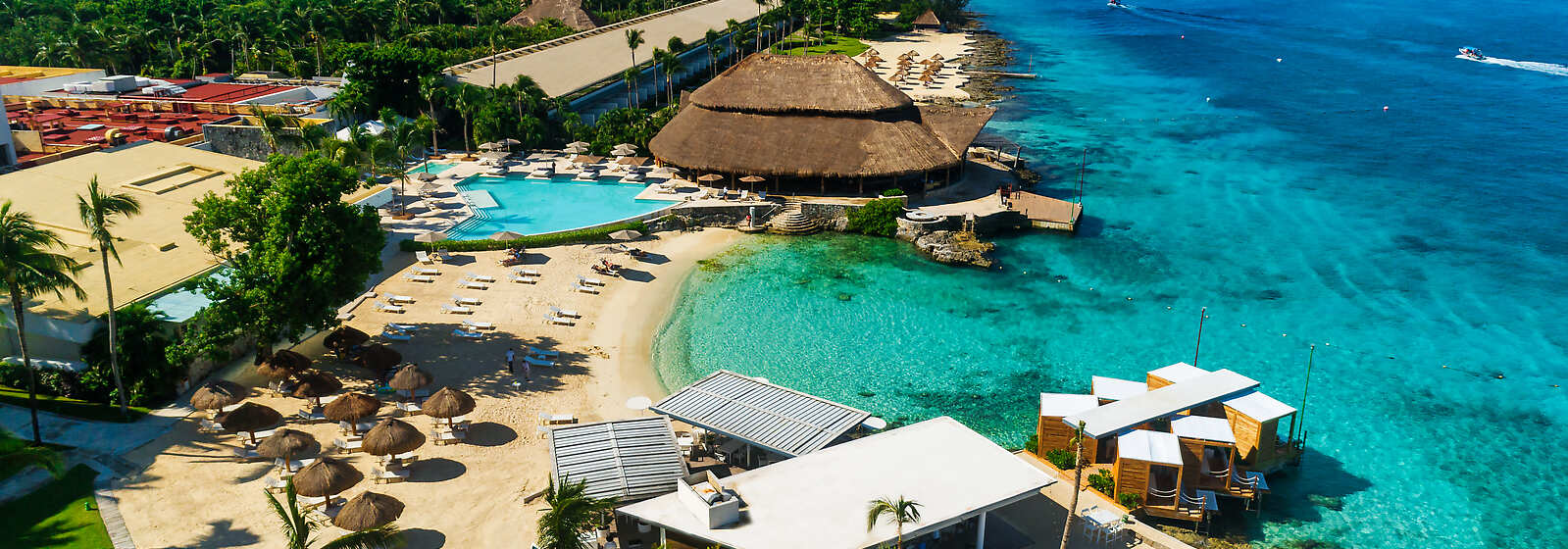Central beach, Le Cap Beach Club and cabanas, Infinity pool and Caribeño restaurant