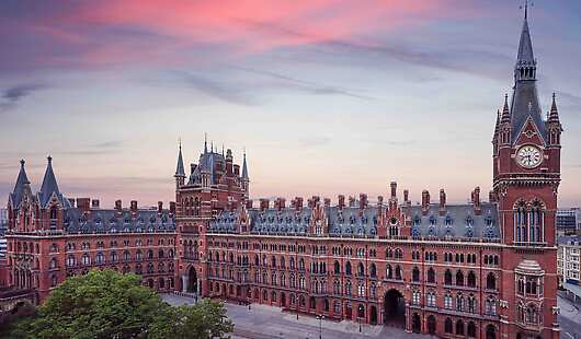 Aerial View of St Pancras London
