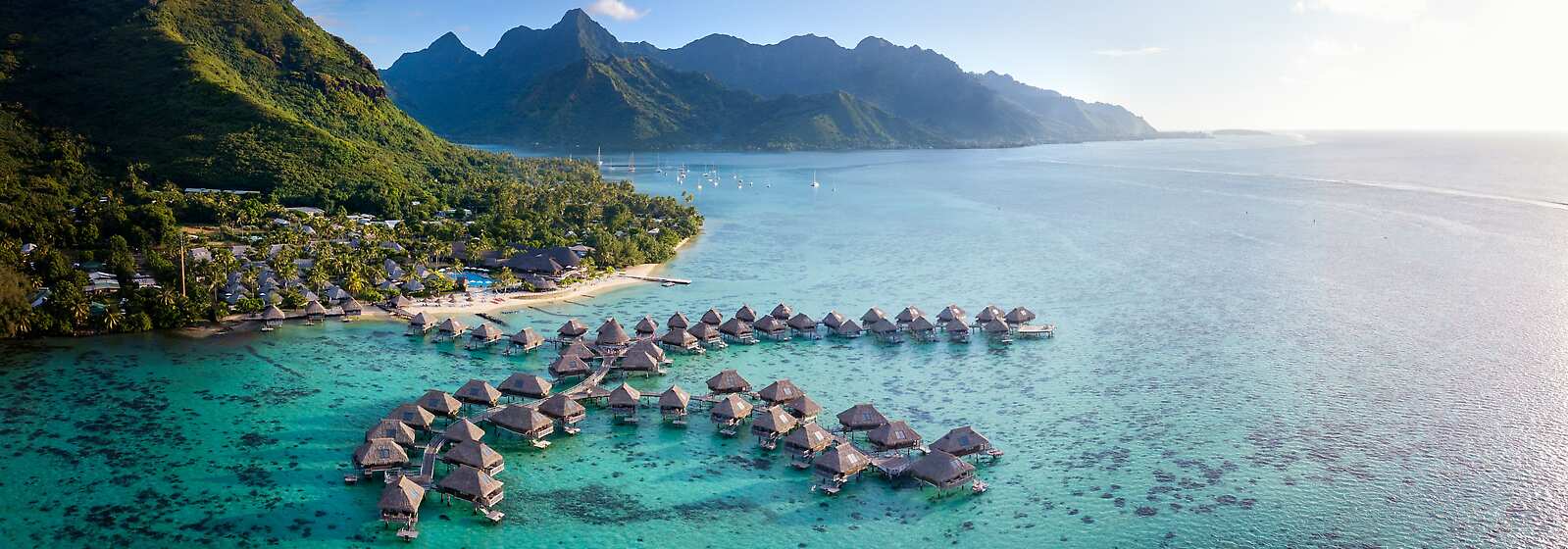Aerial View of Hilton Moorea Lagoon Resort and Spa
