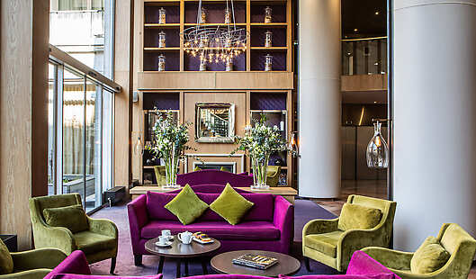 our spacious and warm lobby