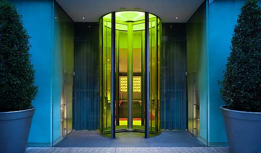 Hotel Entrance - designed by Phillipe Starck to get the Hotel a sense of mystery. 