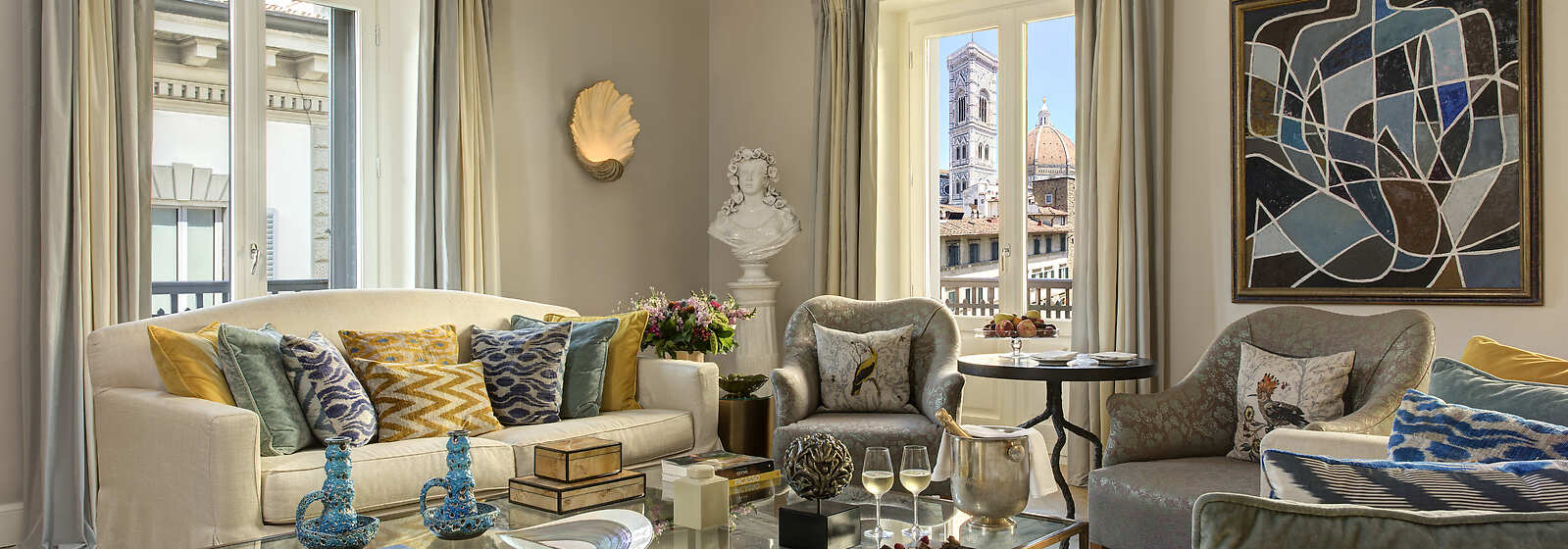 Duomo Presidential Suite's spacious sitting room
