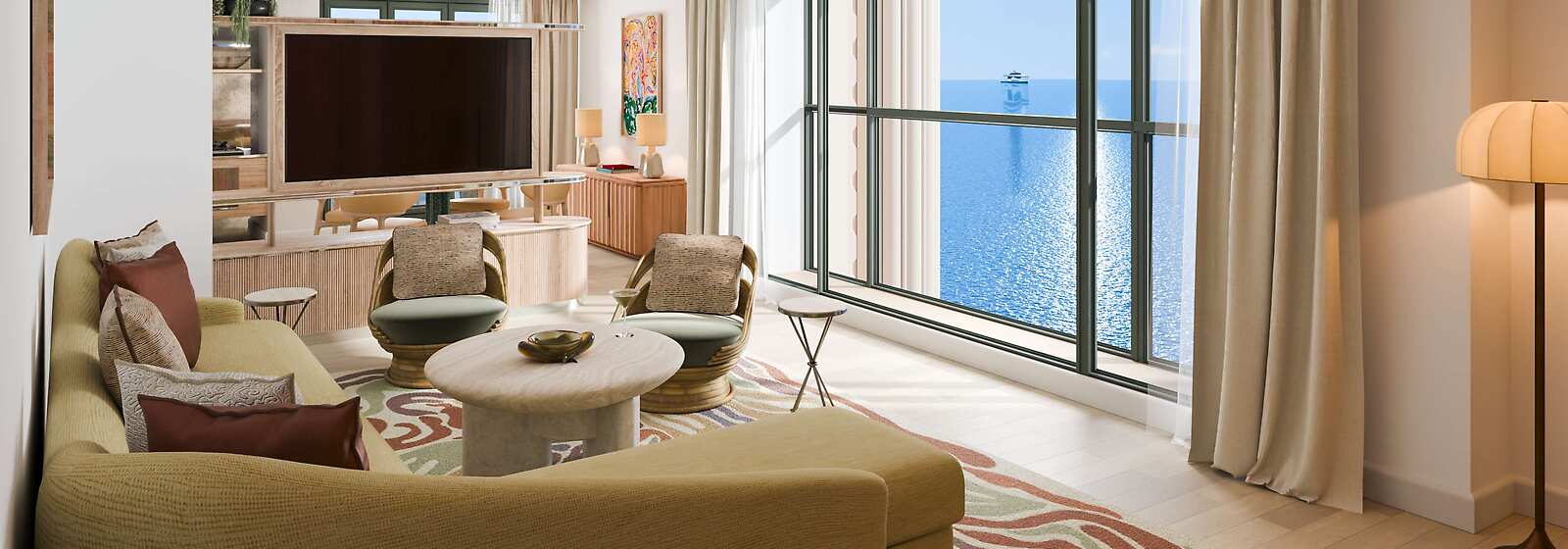 Prestige Sea View Suite Living Area