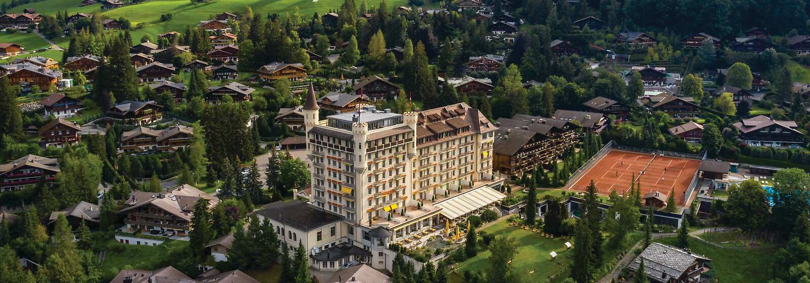 Aerial View of Gstaad Palace