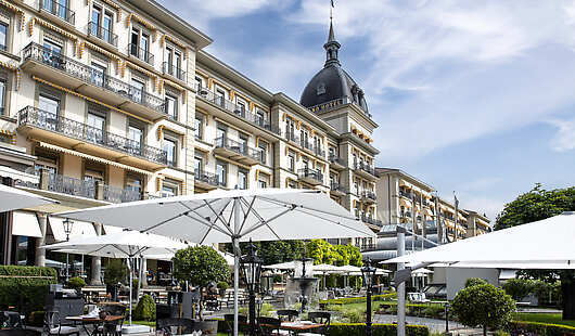 Exterior view summer @Victoria-Jungfrau Grand Hotel & Spa