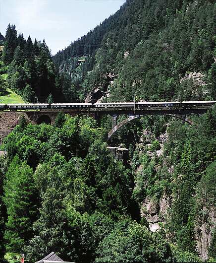 The Venice Simplon-Orient-Express in Gothard Switzerland