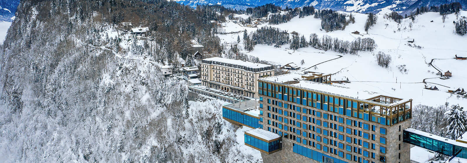 Aerial View of Bürgenstock Hotel & Alpine Spa