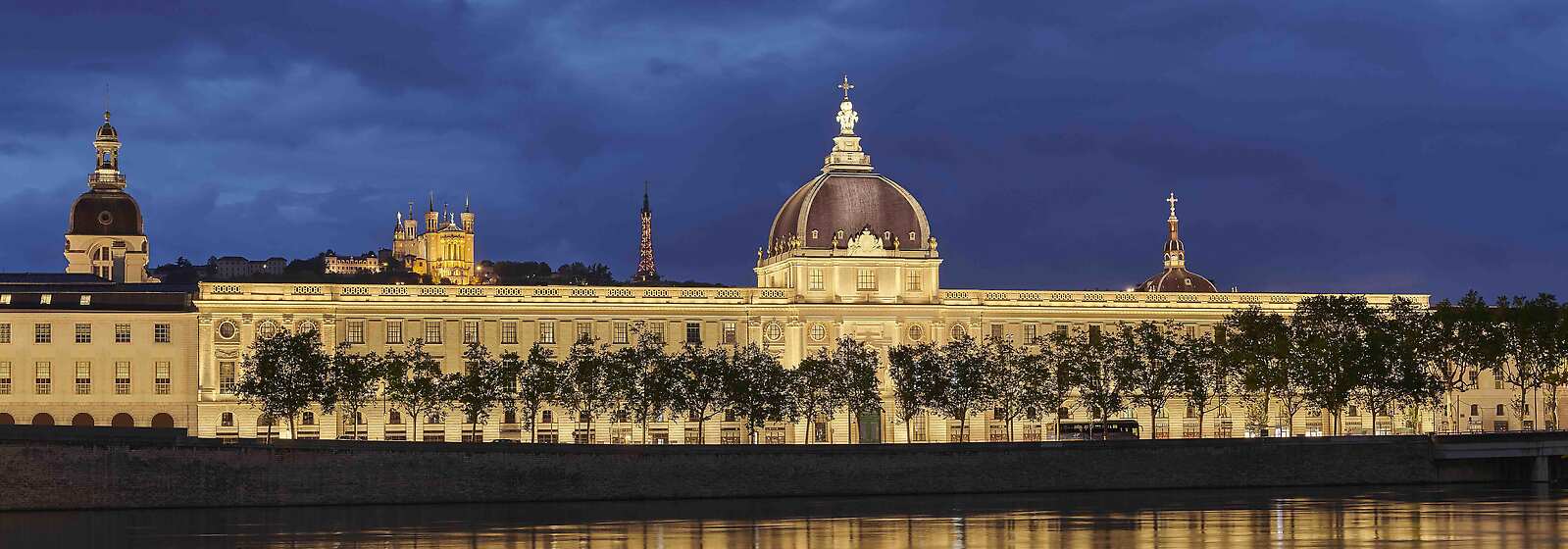View of the hotel from the Rhône River