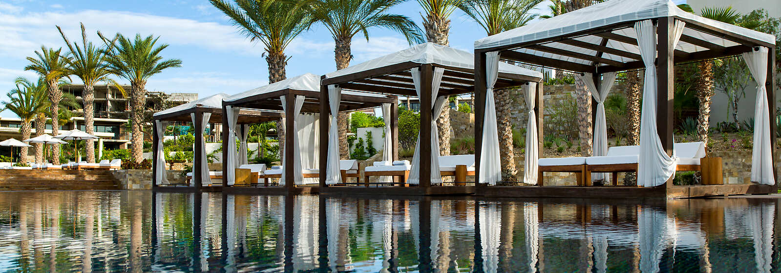 poolside cabanas and bungalows, perfect for all-day lounging