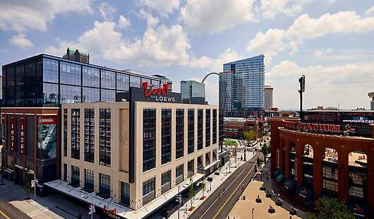 Our hotel opened in 2020 and is located right across the street from iconic Busch Stadium.