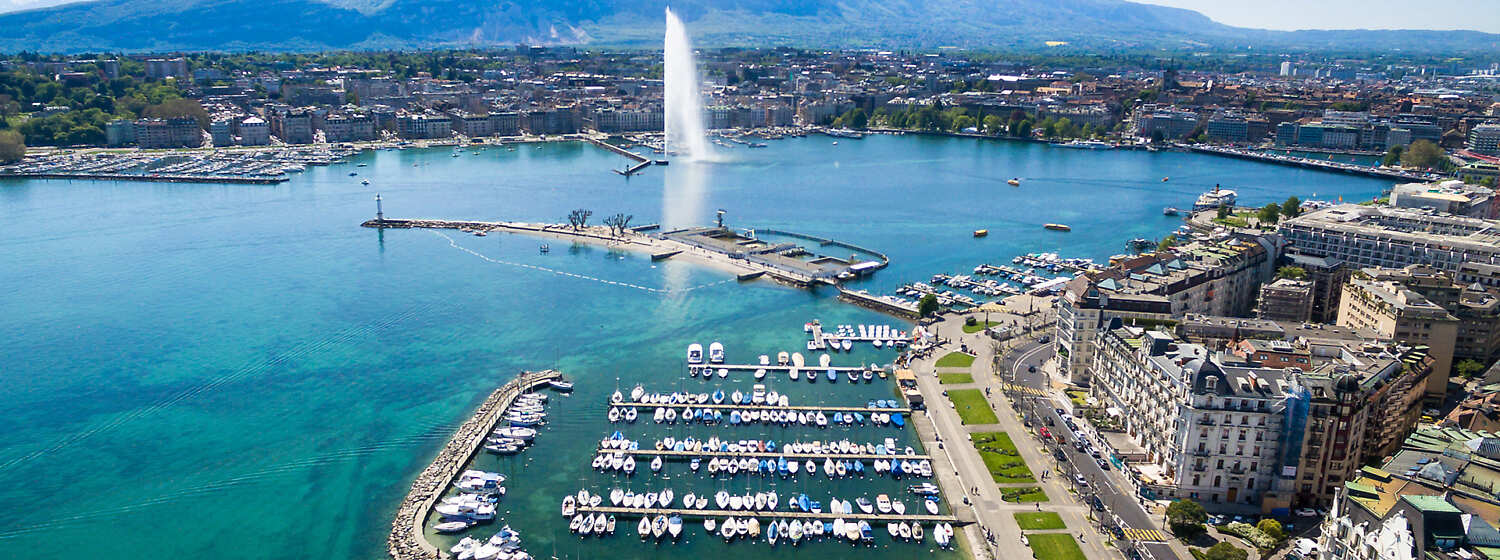 Lake of Geneva - location on Quai Wilson