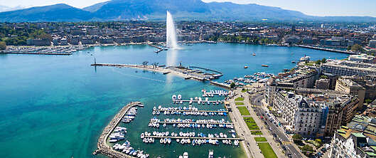 Lake of Geneva - location on Quai Wilson