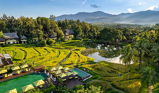 Aerial View of Four Seasons Resort Chiang Mai