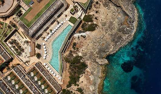 Aerial view of the resort