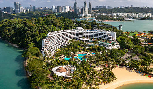Aerial view of Shangri-La Rasa Sentosa Singapore