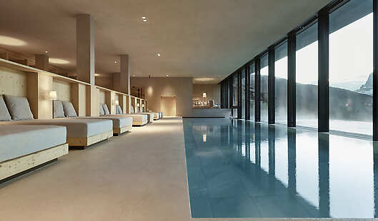 spa area and indoor pool
